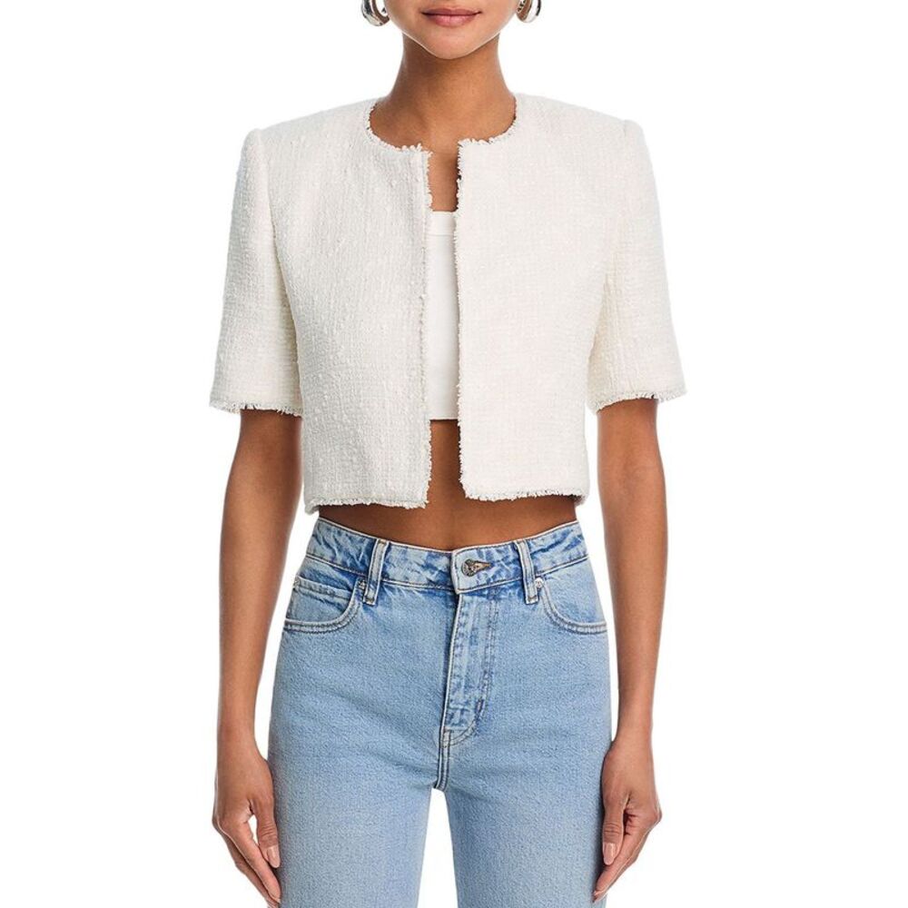 Generation Love Womens Nikki Tweed Jacket XXS White - NWT
